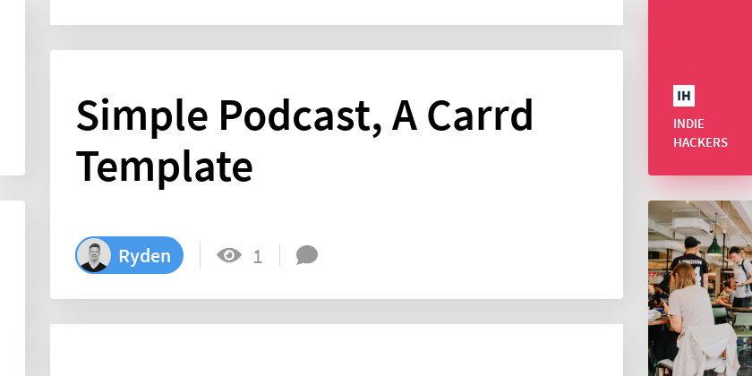 Simple Podcast, A Carrd Template - Indie Hackers