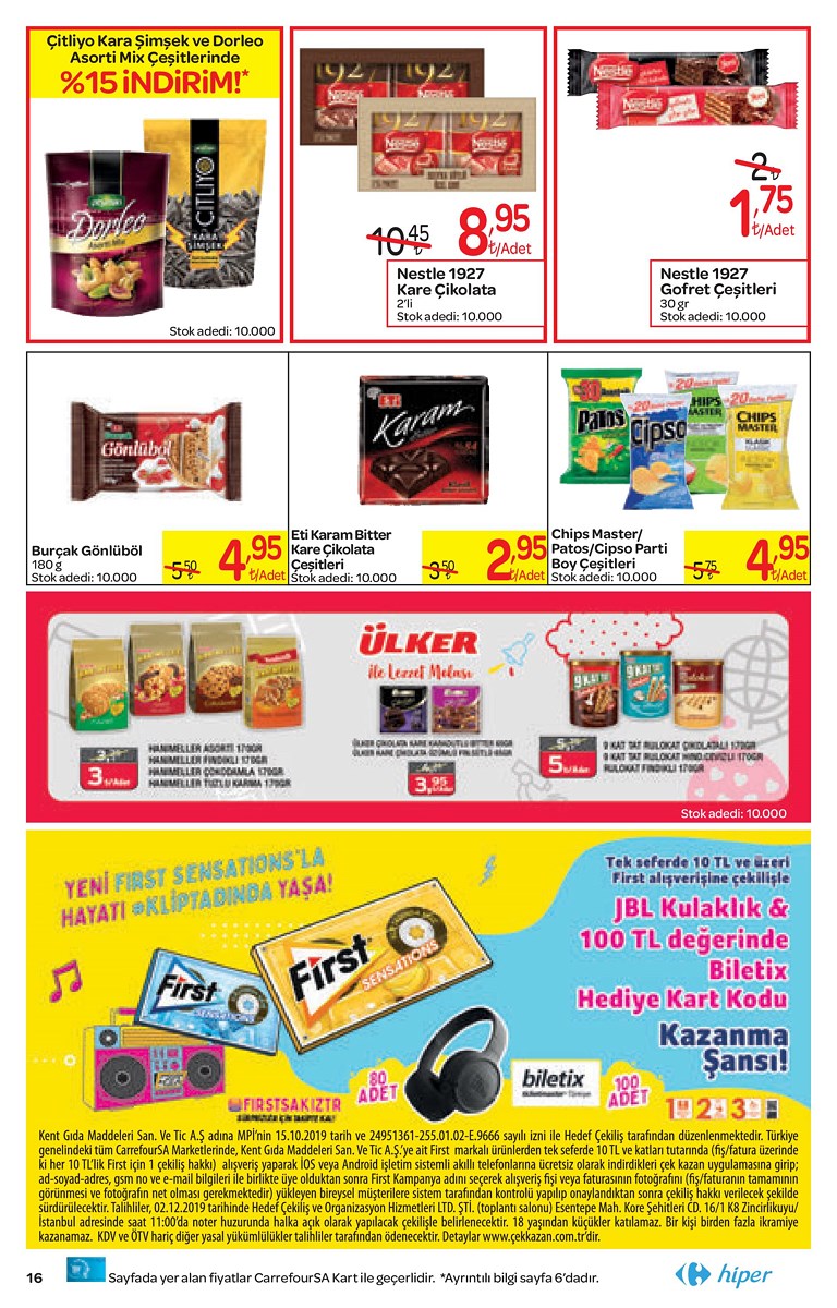 07.11.2019 CarrefourSA broşürü 16. sayfa