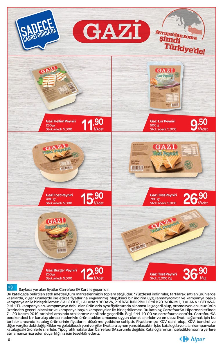 07.11.2019 CarrefourSA broşürü 6. sayfa