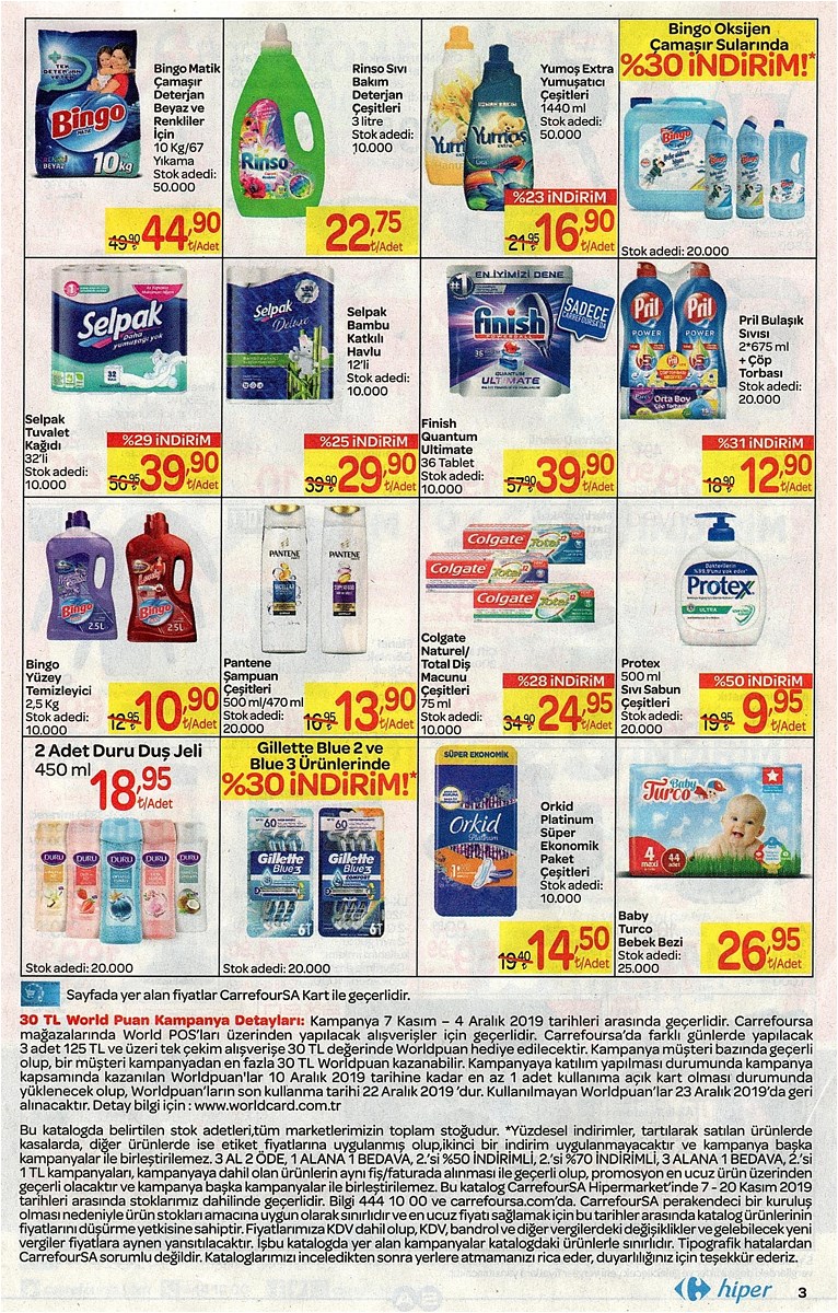 07.11.2019 CarrefourSA broşürü 3. sayfa