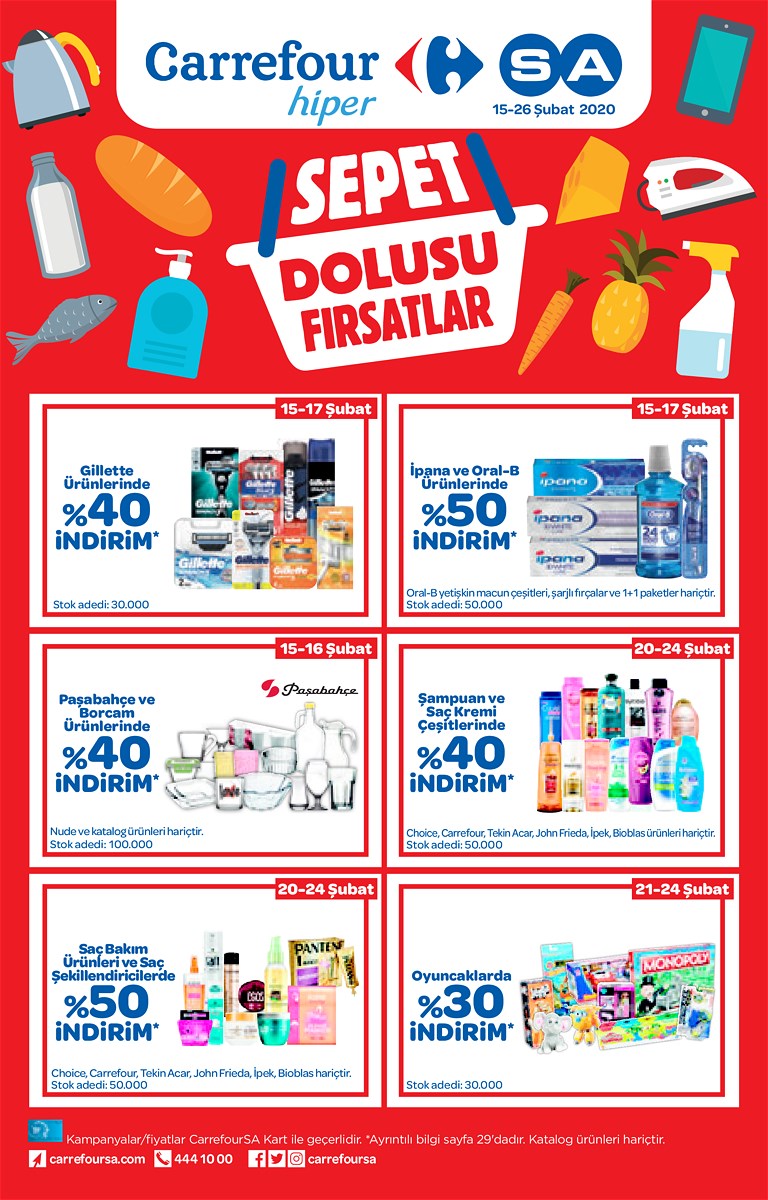 15.02.2020 CarrefourSA broşürü 1. sayfa