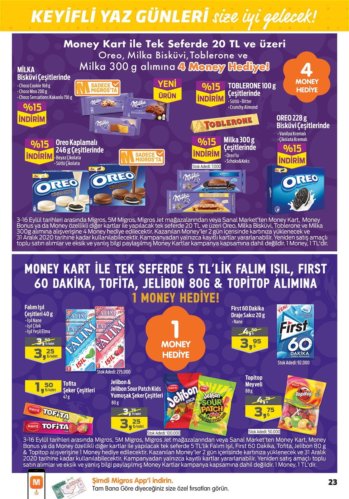 03.09.2020 Migros broşürü 23. sayfa