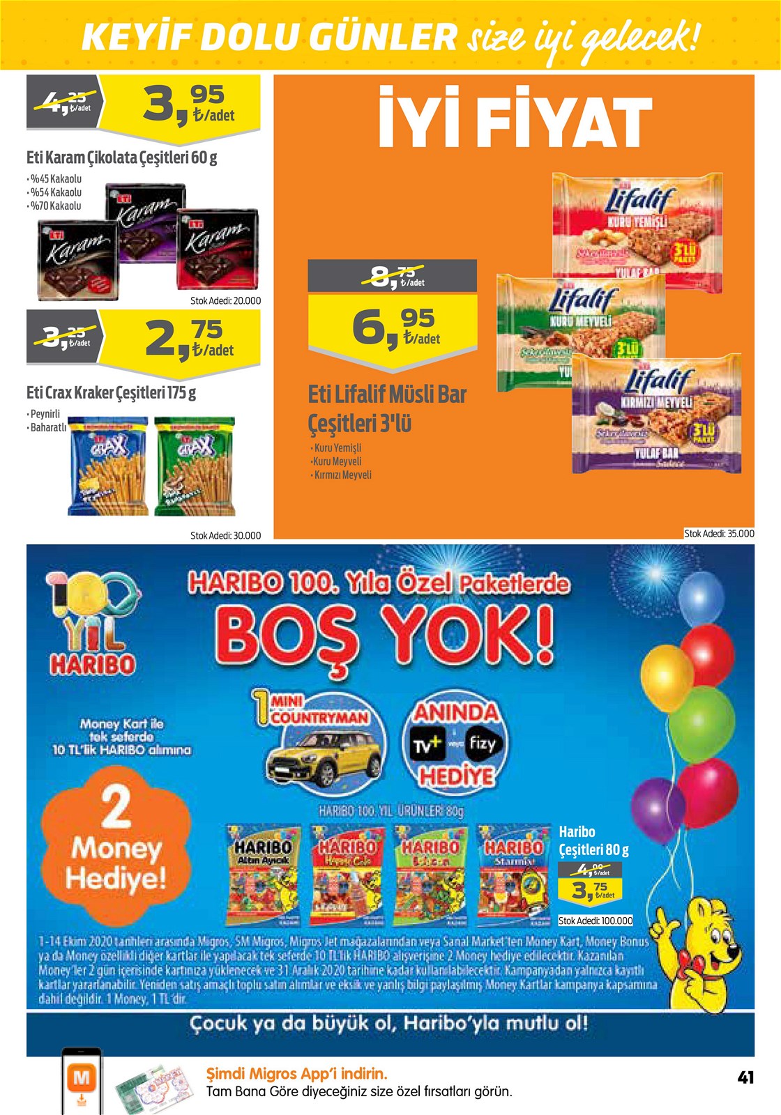 01.10.2020 Migros broşürü 41. sayfa