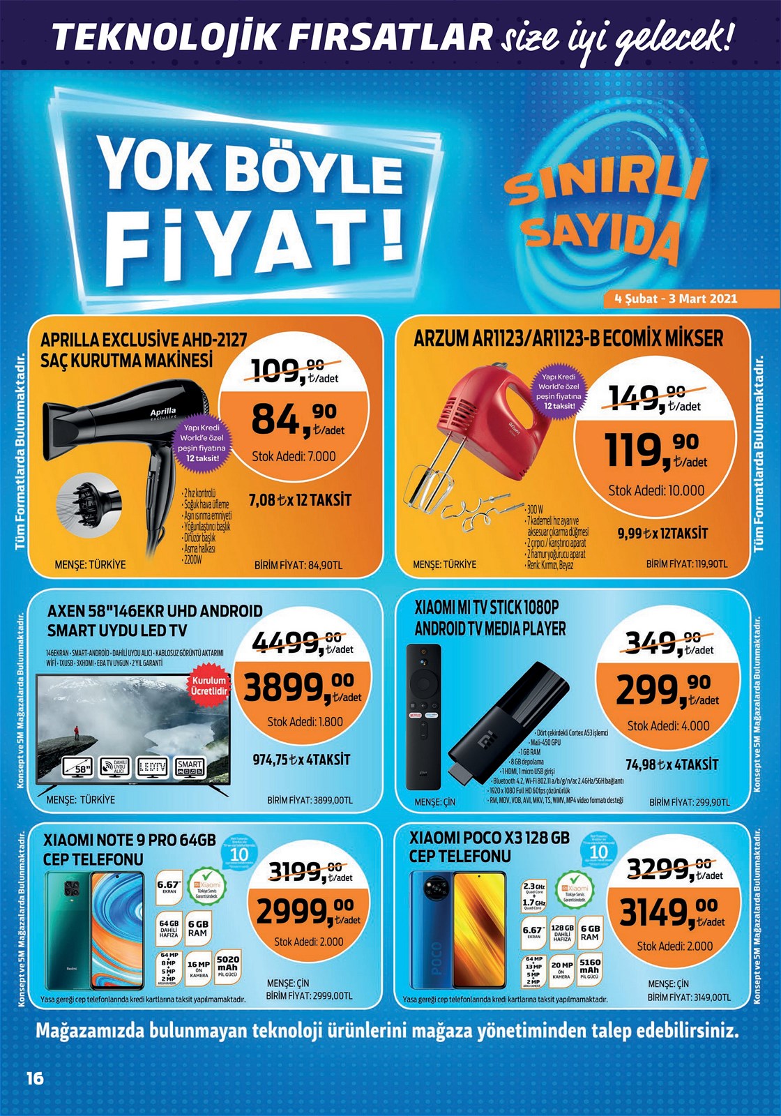18.02.2021 Migros broşürü 16. sayfa