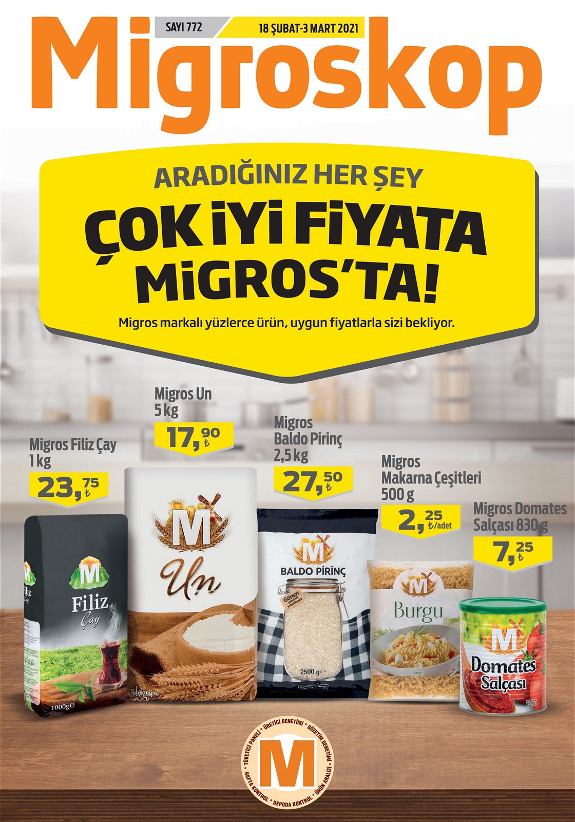 18.02.2021 Migros broşürü 1. sayfa