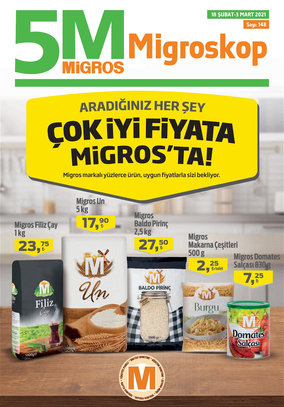 18.02.2021 Migros broşürü 1. sayfa