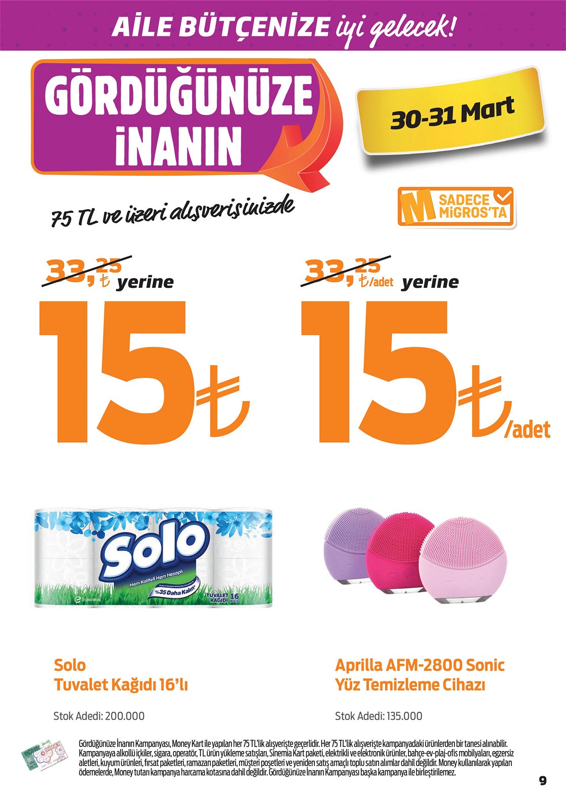 18.03.2021 Migros broşürü 9. sayfa
