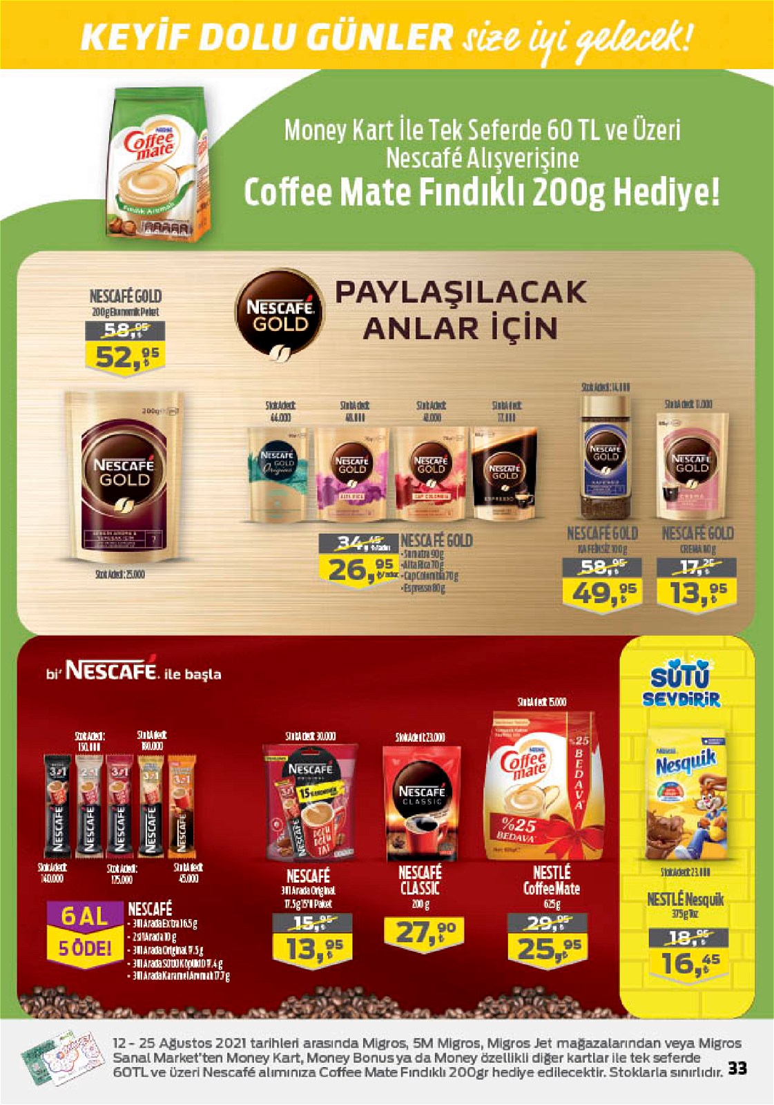 12.08.2021 Migros broşürü 33. sayfa