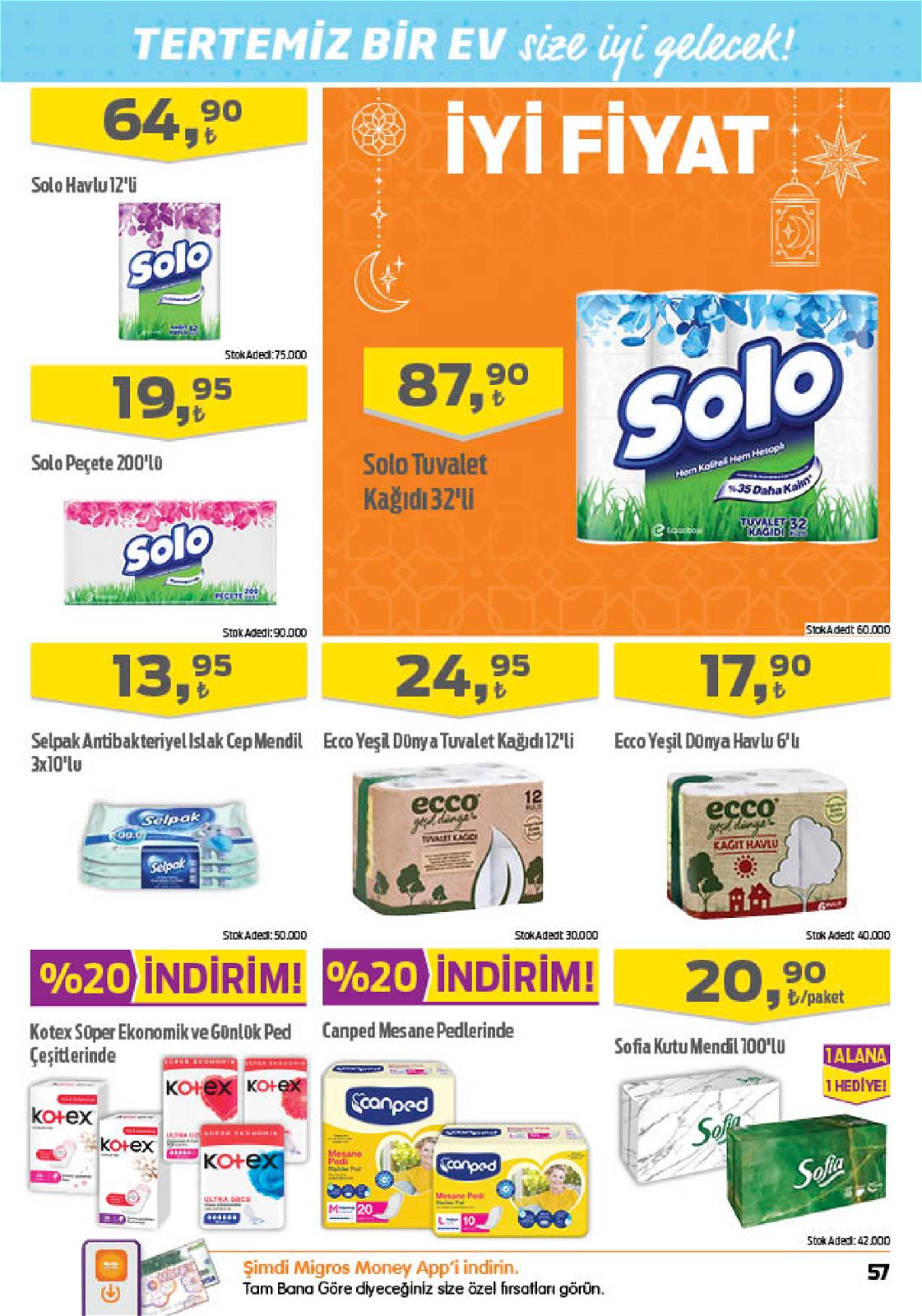 31.03.2022 Migros broşürü 57. sayfa