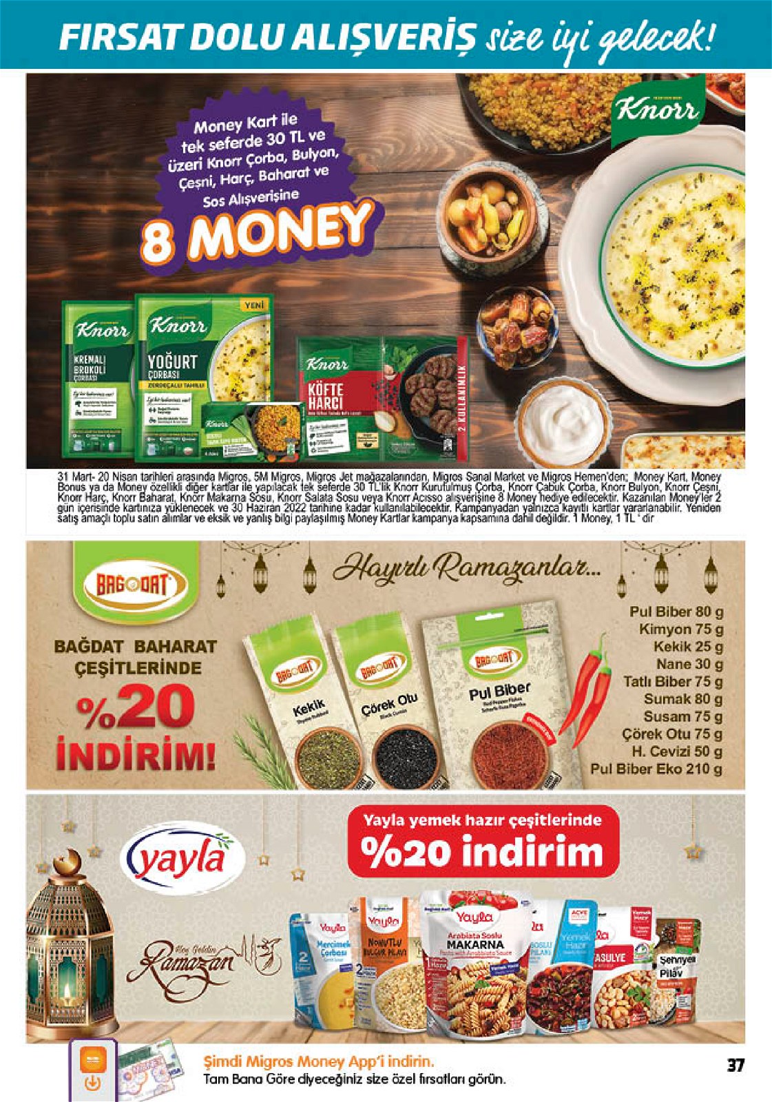 31.03.2022 Migros broşürü 37. sayfa