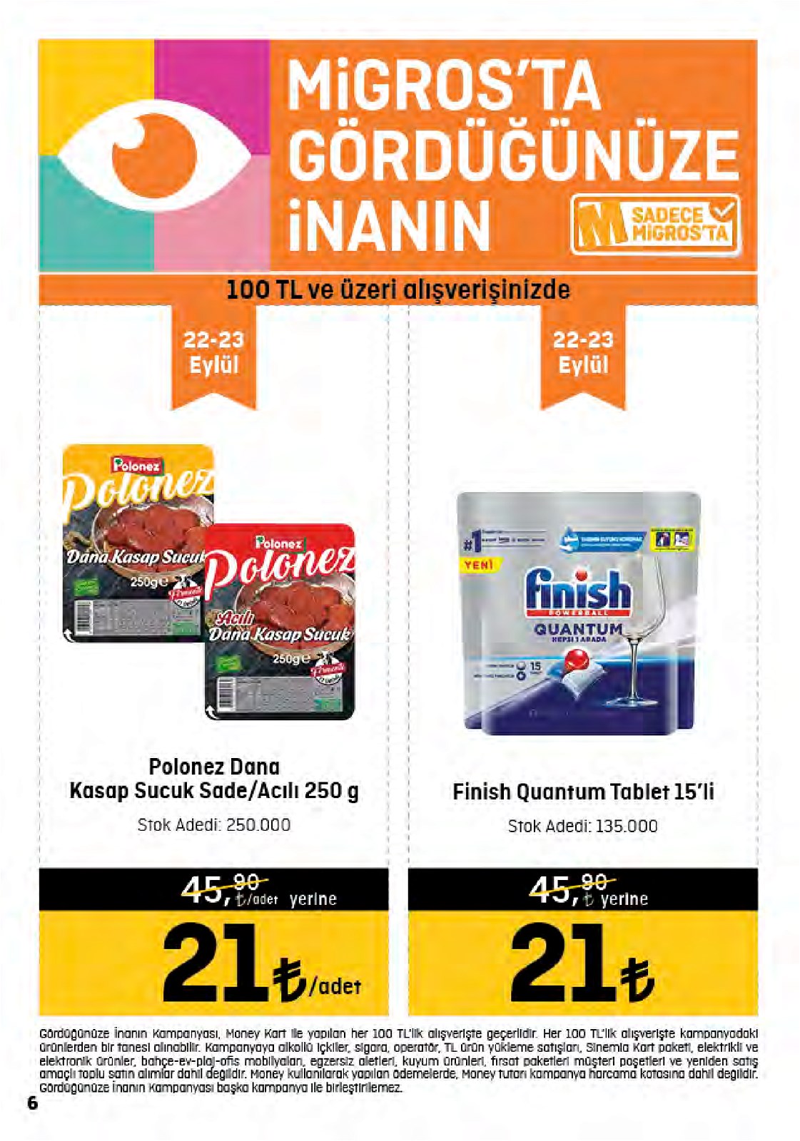 15.09.2022 Migros broşürü 6. sayfa