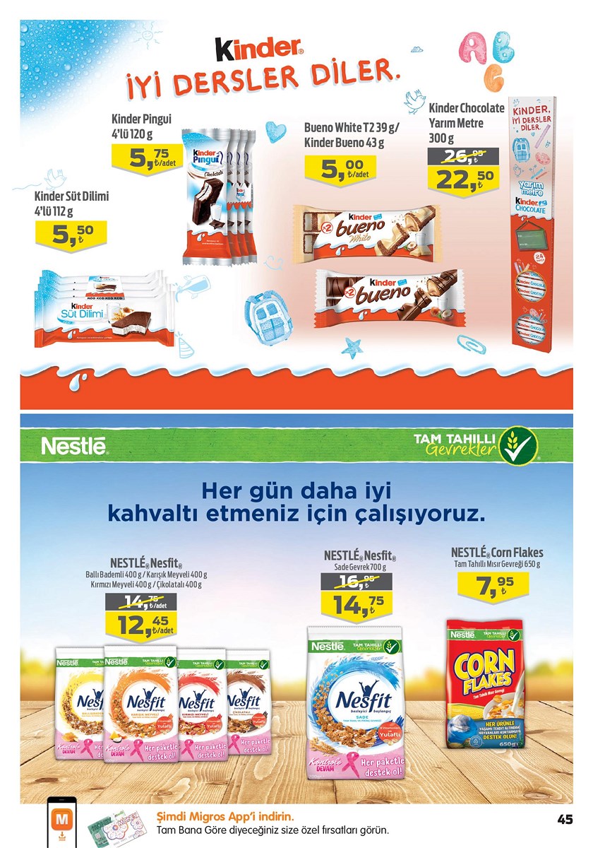 26.09.2019 Migros broşürü 45. sayfa