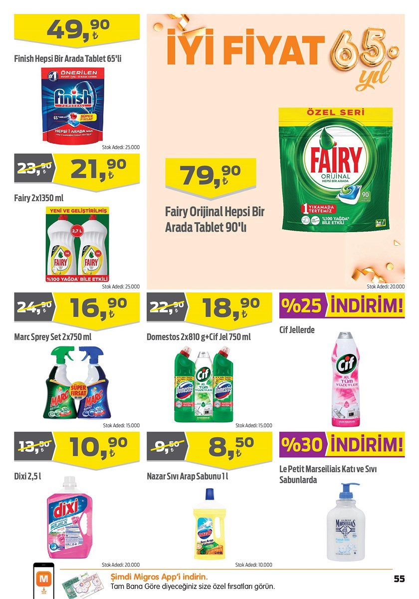 26.09.2019 Migros broşürü 55. sayfa