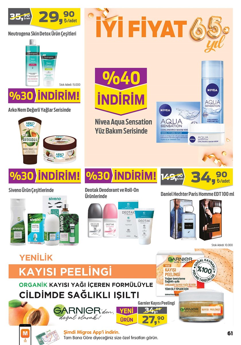 26.09.2019 Migros broşürü 61. sayfa