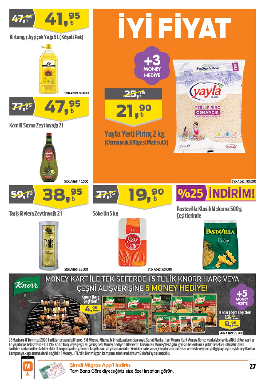 25.06.2020 Migros broşürü 27. sayfa