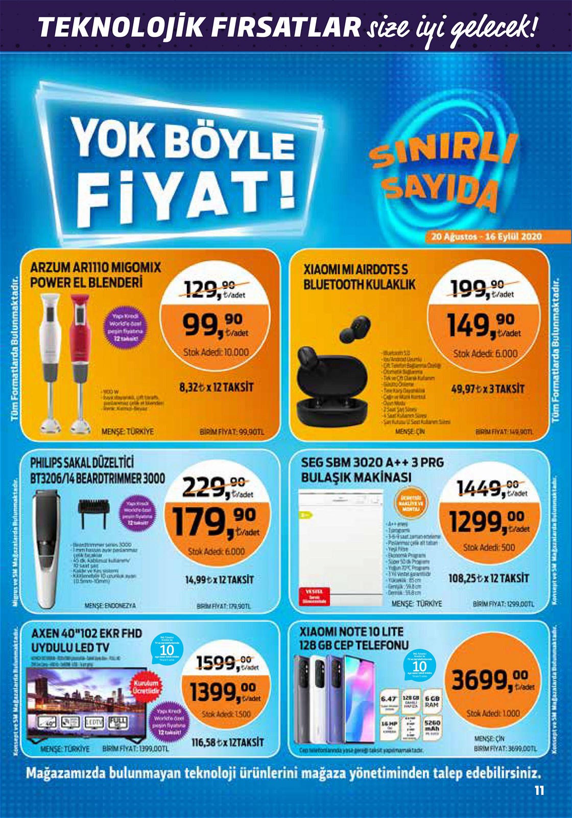 20.08.2020 Migros broşürü 11. sayfa