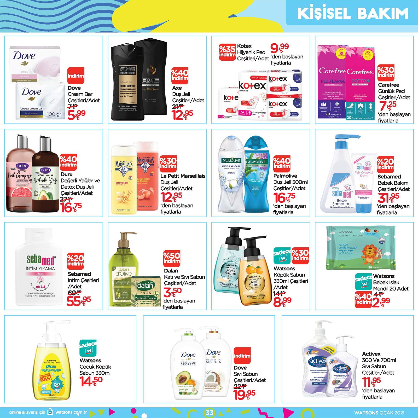 01.01.2021 Watsons broşürü 33. sayfa