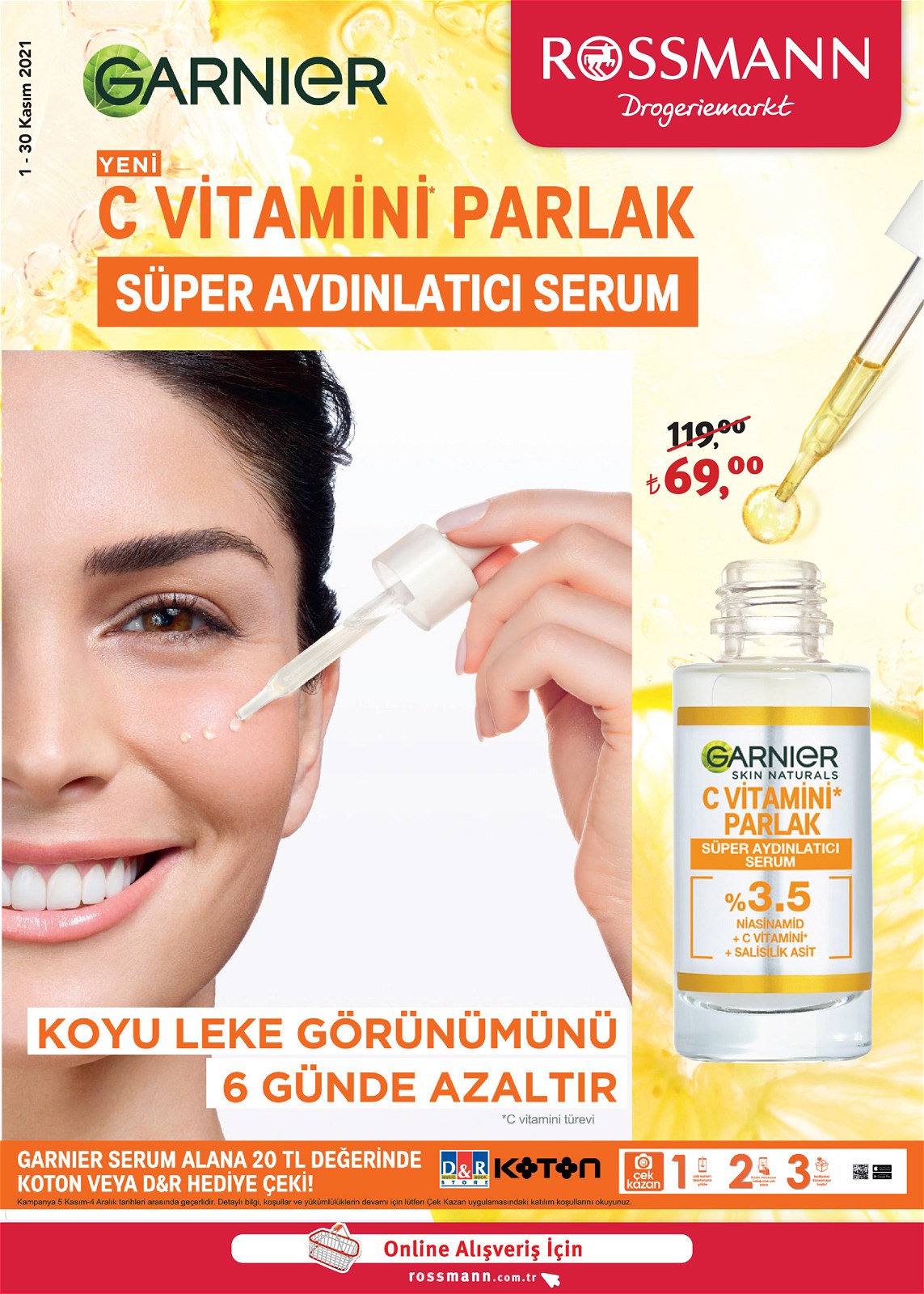 01.11.2021 Rossmann broşürü 1. sayfa