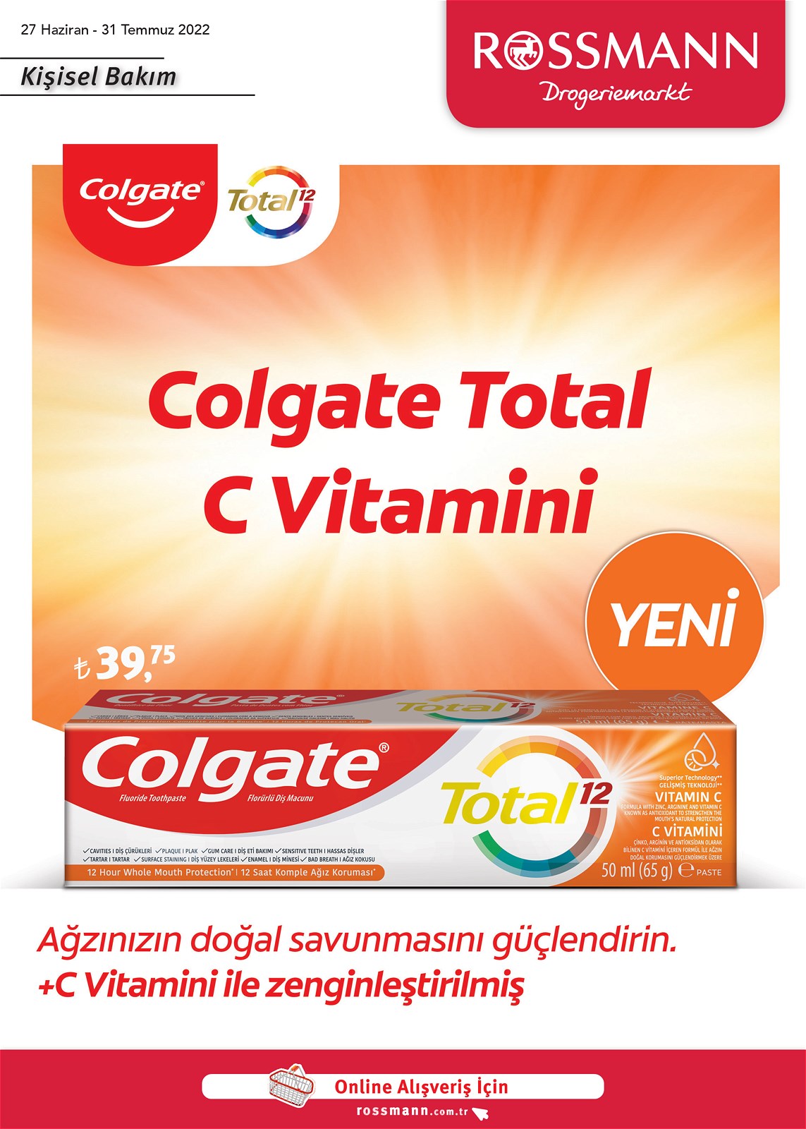 27.06.2022 Rossmann broşürü 1. sayfa