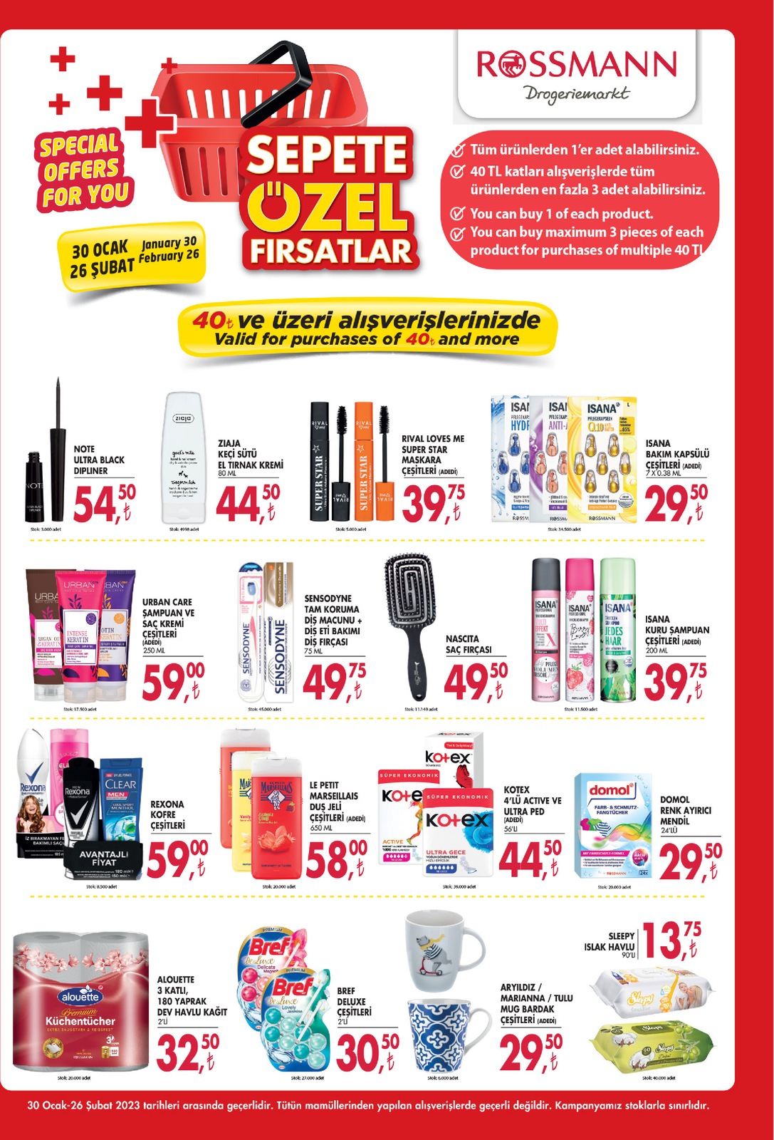 30.01.2023 Rossmann broşürü 4. sayfa