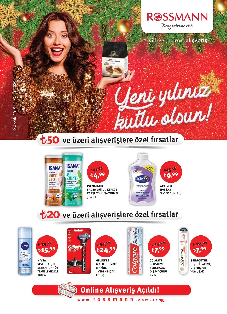 02.12.2019 Rossmann broşürü 1. sayfa