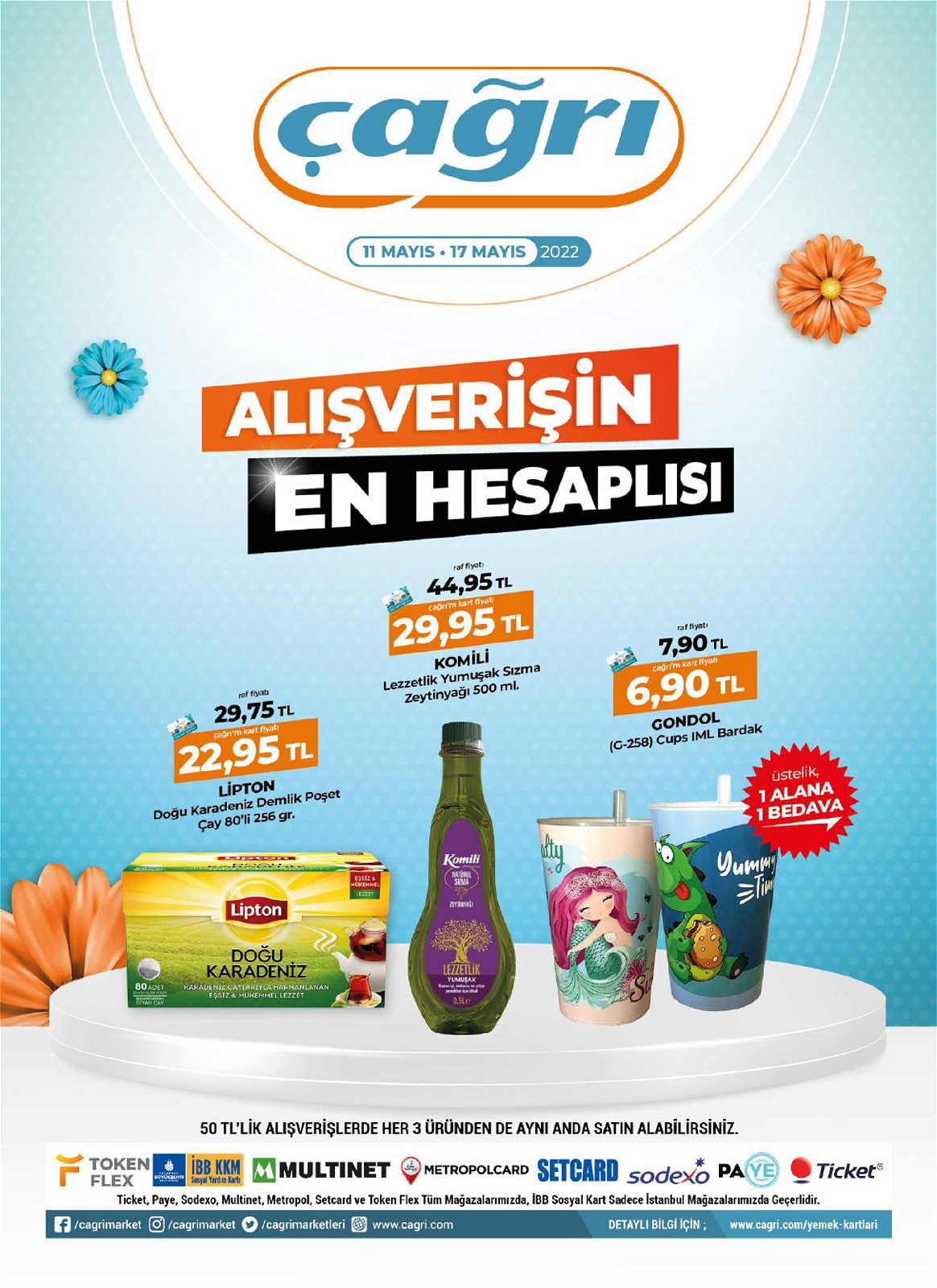 11.05.2022 Çağrı Hipermarket broşürü 1. sayfa