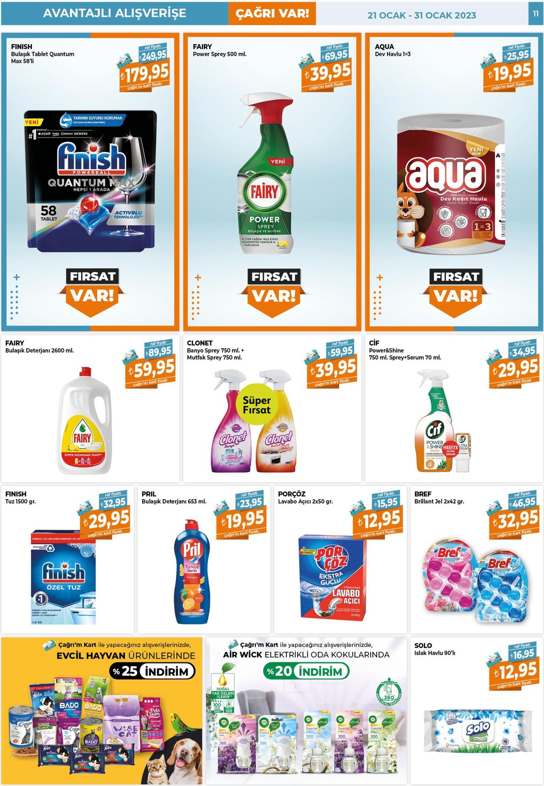 21.01.2023 Çağrı Market broşürü 11. sayfa