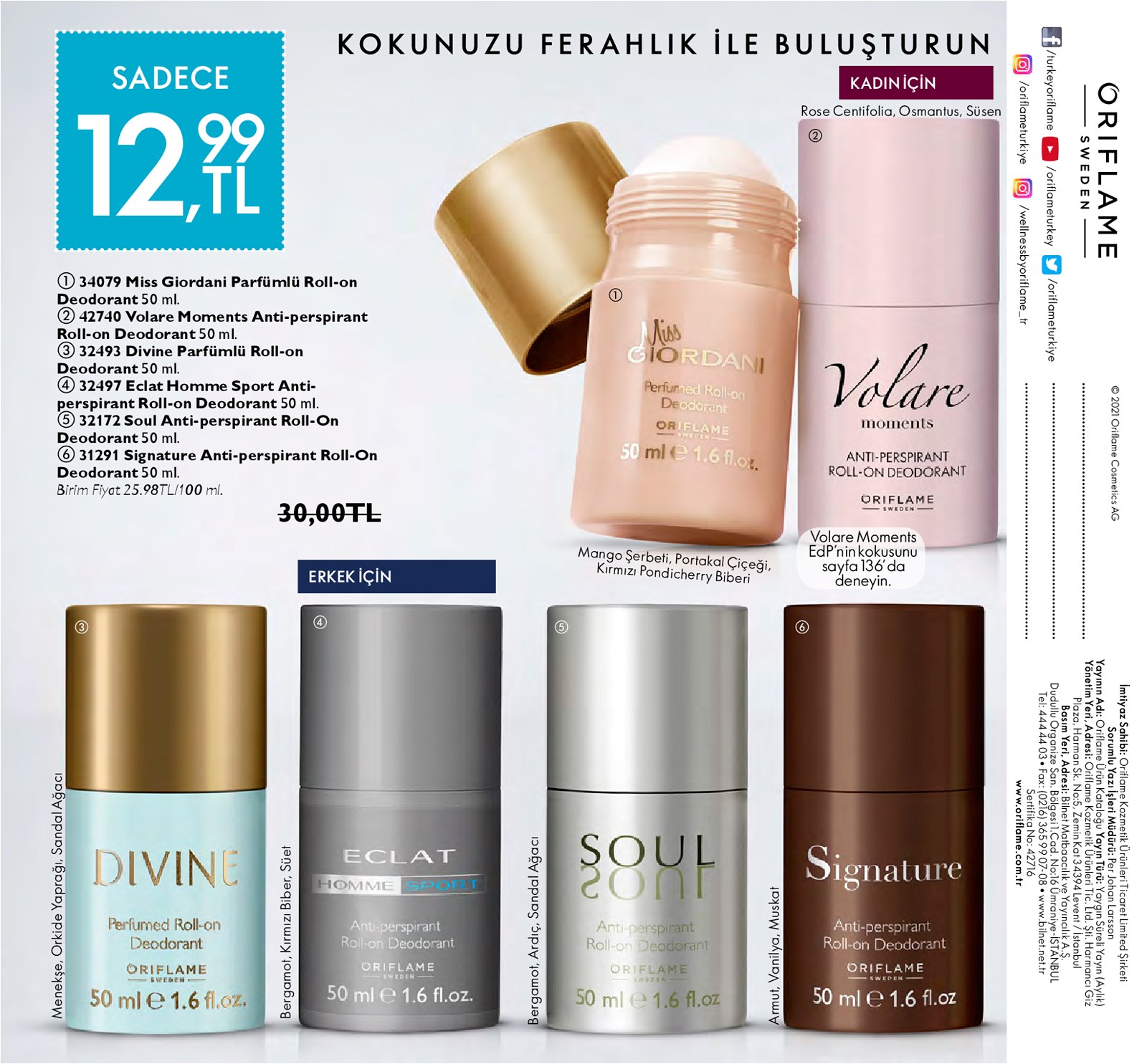 01.09.2021 Oriflame broşürü 75. sayfa