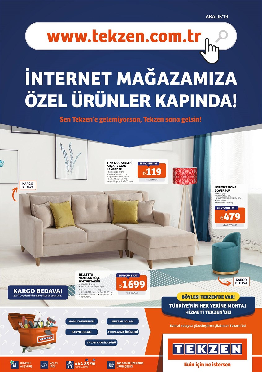 01 Aralık 2019 Tekzen indirimli ürünleri İndirimde Market