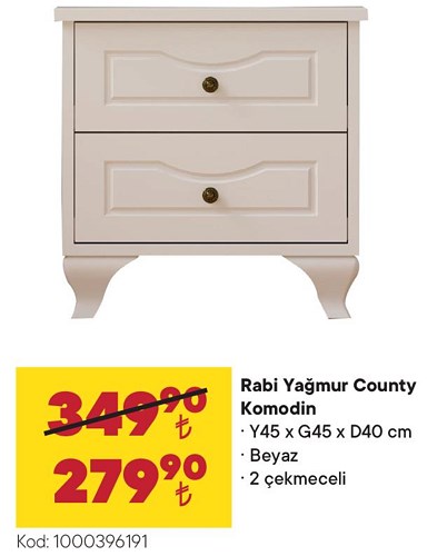 Rabi Yağmur County Komodin Y45xG45xD40 cm image