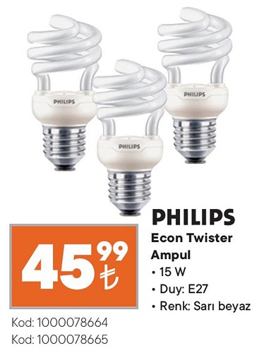 Philips Econ Twister Ampul 15 W image