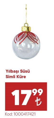 Yılbaşı Süsü Simli Küre image