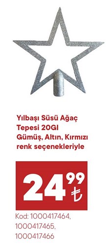 Yılbaşı Süsü Ağaç Tepesi 20GI image