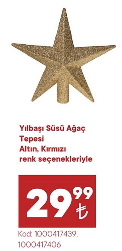 Yılbaşı Süsü Ağaç Tepesi  image