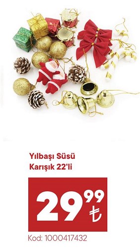 Yılbaşı Süsü Karışık 22'li image