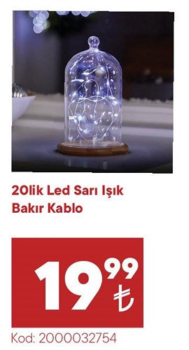 20Lik Led Sarı Işık Bakır Kablo image