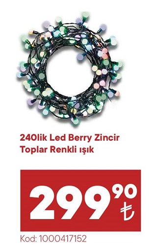 240Lik Led Berry Zincir Toplar Renkli Işık image