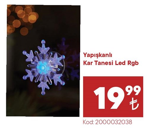 Yapışkanlı Kar Tanesi Led Rgb image