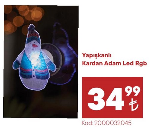 Yapışkanlı Kardan Adam Led Tgb image