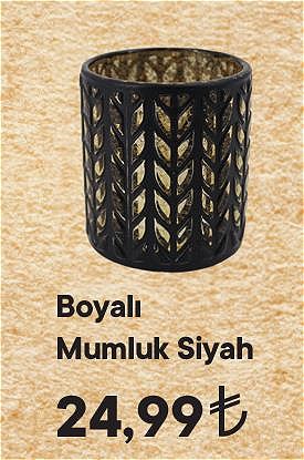 Boyalı Mumluk Siyah image