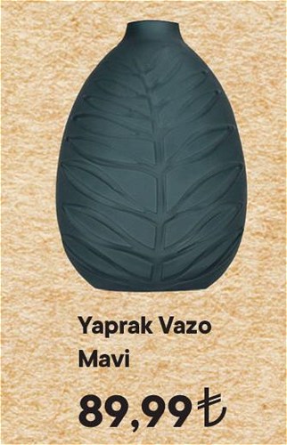 Yaprak Vazo Mavi image