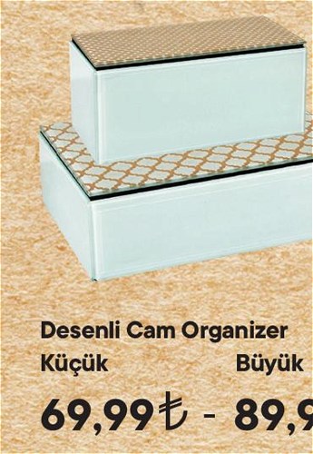 Desenli Cam Organizer Küçük image