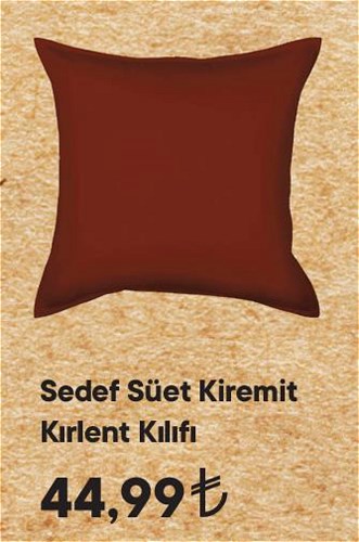 Sedef Süet Kiremit Kırlent Kılıfı image