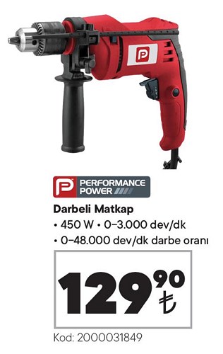 Performance Power Darbeli Matkap 450 W image