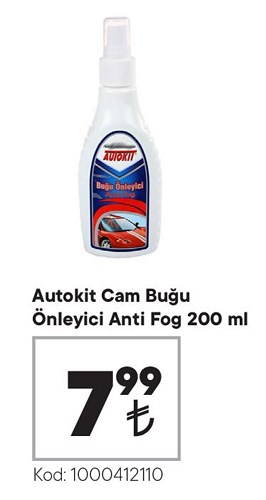 Autokit Cam Buğu Önleyici Anti fog 200 ml image
