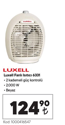 Luxell Fanlı Isıtıcı 6331 2000 W image