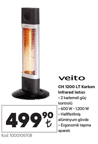 Veito CH 1200 LT Karbon Infrared Isıtıcı image