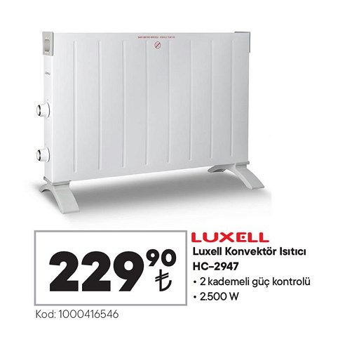 Luxell Konvektör Isıtıcı HC-2947 image