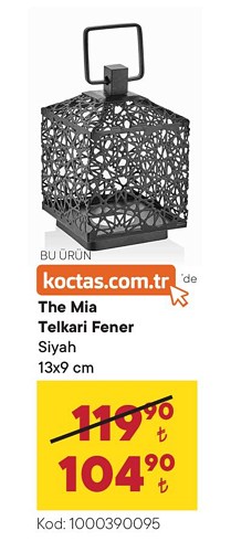 The Mia Telkari Fener Siyah 13x9 cm image