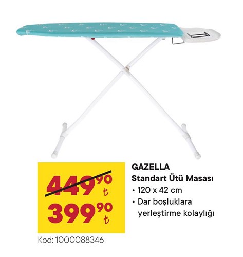 Gazella Standart Ütü Masası 42 x 120 cm image